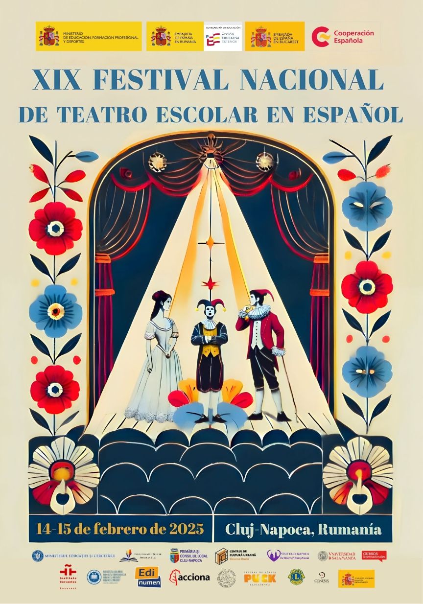 Cartel del XIX festival nacional de teatro escolar en español