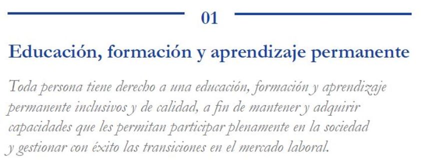 prioridad 1 pilar europeo derechos sociales