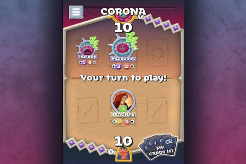 captura de pantalla del videojuego coronaquest