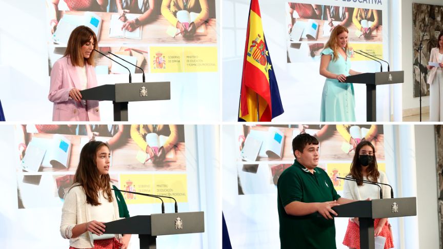 María Castro, Sandra Torres, Vera Rodelgo y Carlos Iglesias, durante el acto.