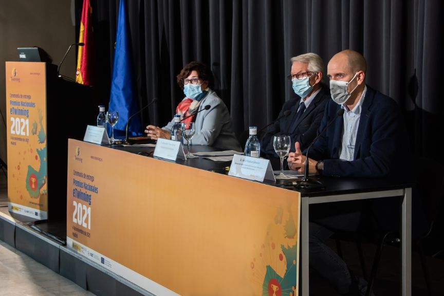 El secretario de Estado de Educación en la entrega de los Premios Nacionales eTwinning 2021.