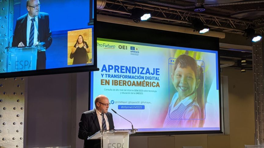 José Manuel Bar en la presentación del Informe GEM 2023