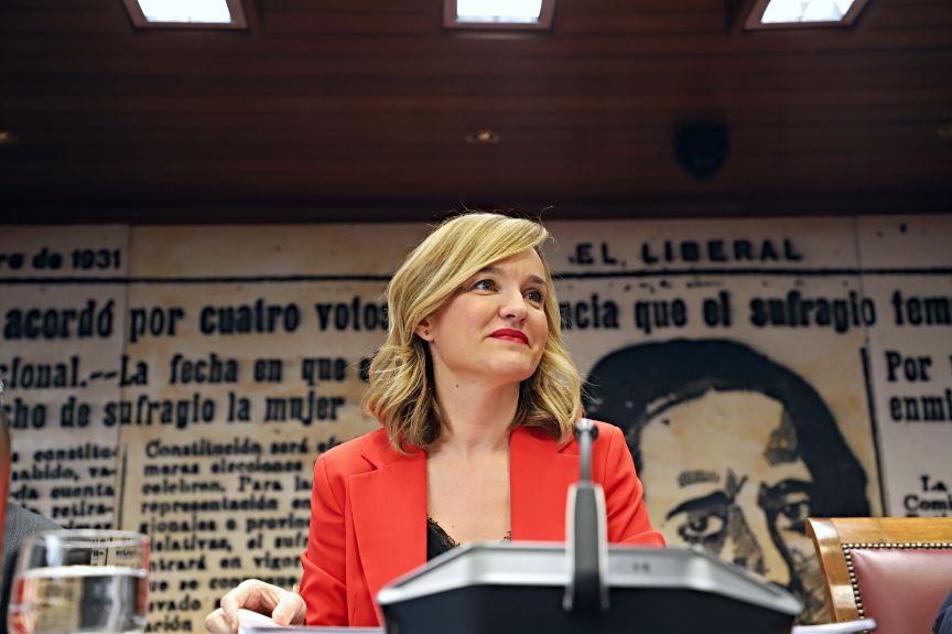 La ministra Pilar Alegría en la Comisión de Educación, Formación Profesional y Deportes del Senado