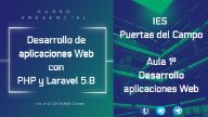 Portada del curso de desarrollo WEB con PHP