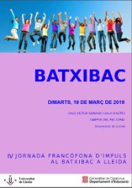 Cartel de la IV Jornada Batxibac en Lleida en marzo de 2019