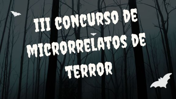 Cartel del concurso de microrrelatos de terror