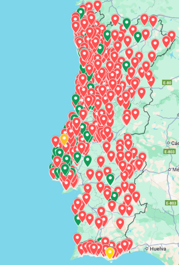 mapa escuelas portuguesas 