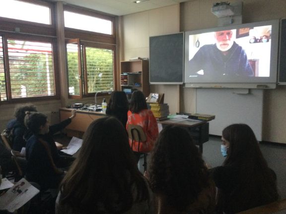 Encuentro virtual del alumnado del aula de Écublens 