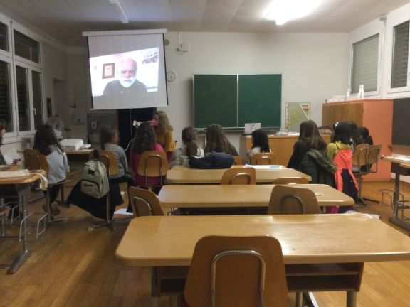 Encuentro virtual con el alumnado del aula de Prilly 