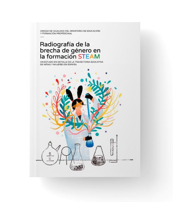 Portada publicación ilustración con una niña científica con enlace a descarga de publicación