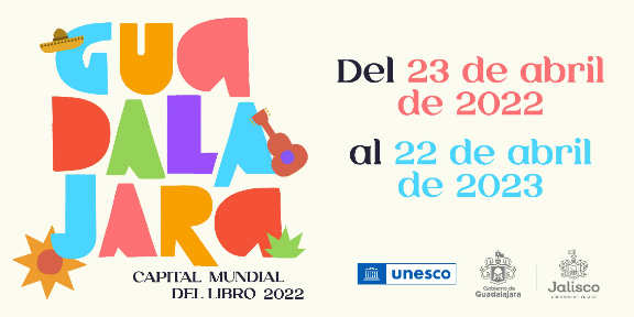 Cartel de la capital mundial del libro. Guadalajara, México