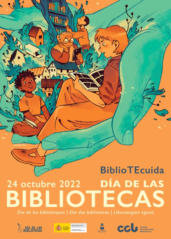 Cartel del día de las bibliotecas