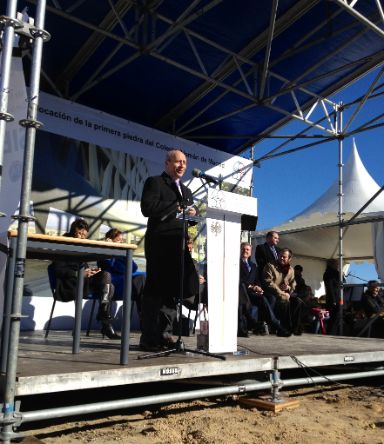 acto de puesta de la primera piedra del Colegio Alemán en Montecarmelo