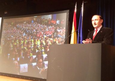 El Director General de Formación Profesional, Ángel de Miguel Casas, durante el acto de inauguración de las Olimpiadas de FP