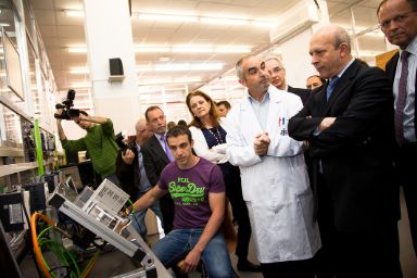 El ministro de Educación, Cultura y Deporte, durante la inauguración de una nueva Aula de Schneider Electric en España 