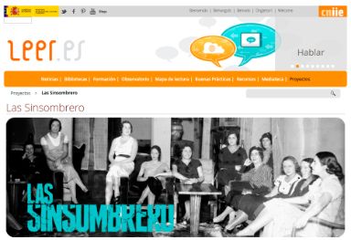Portada de la web portal.es en la que se informa del proyecto educativo Las Sinsombrero y los soportes de comunicación empleados en el mismo