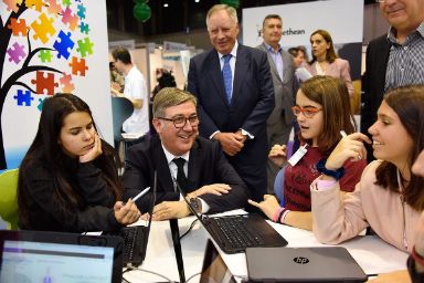 Marcial Marín durante su visita a SIMO 2017