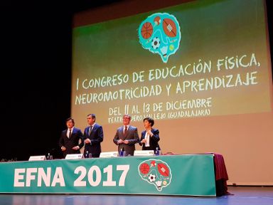 Marín en la inauguración del Primer Congreso de Educación Física, Neuromotricidad y Aprendizaje