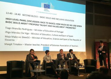 Méndez de Vigo durante su intervención en la Cumbre Europea de Educación celebrada en Bruselas