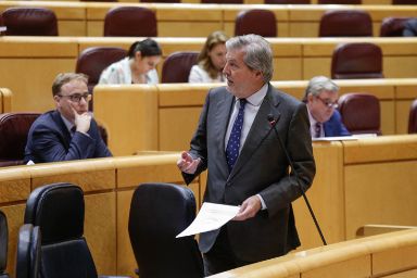 Méndez de Vigo durante su intervención en el Pleno del Senado