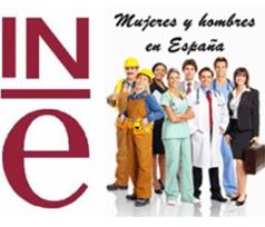 Logo INE. Mujeres y hombres en España