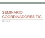 Portada de la segunda sesión del seminario TIC