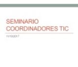 Portada de la primera sesión del seminario TIC