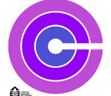 Logo de varias C de colores en tonos morados, unas dentro de otras