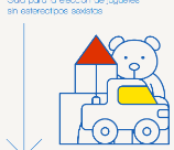 Portada del informe , con ilustración de un osito y juguetes de colores