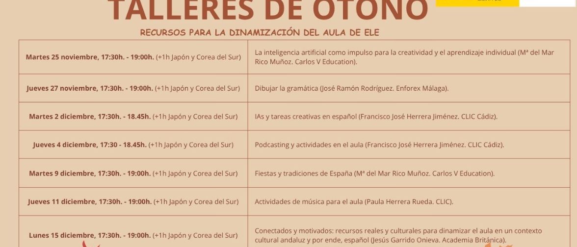 Talleres de otoño 2025