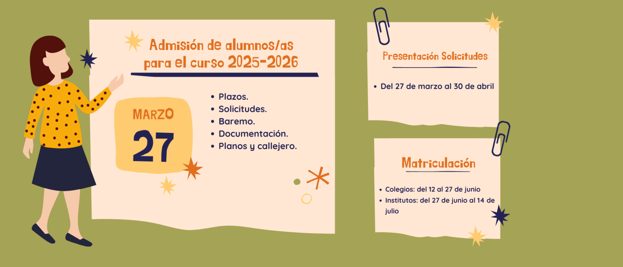 Admisión de alumnos para el curso 2025-2026