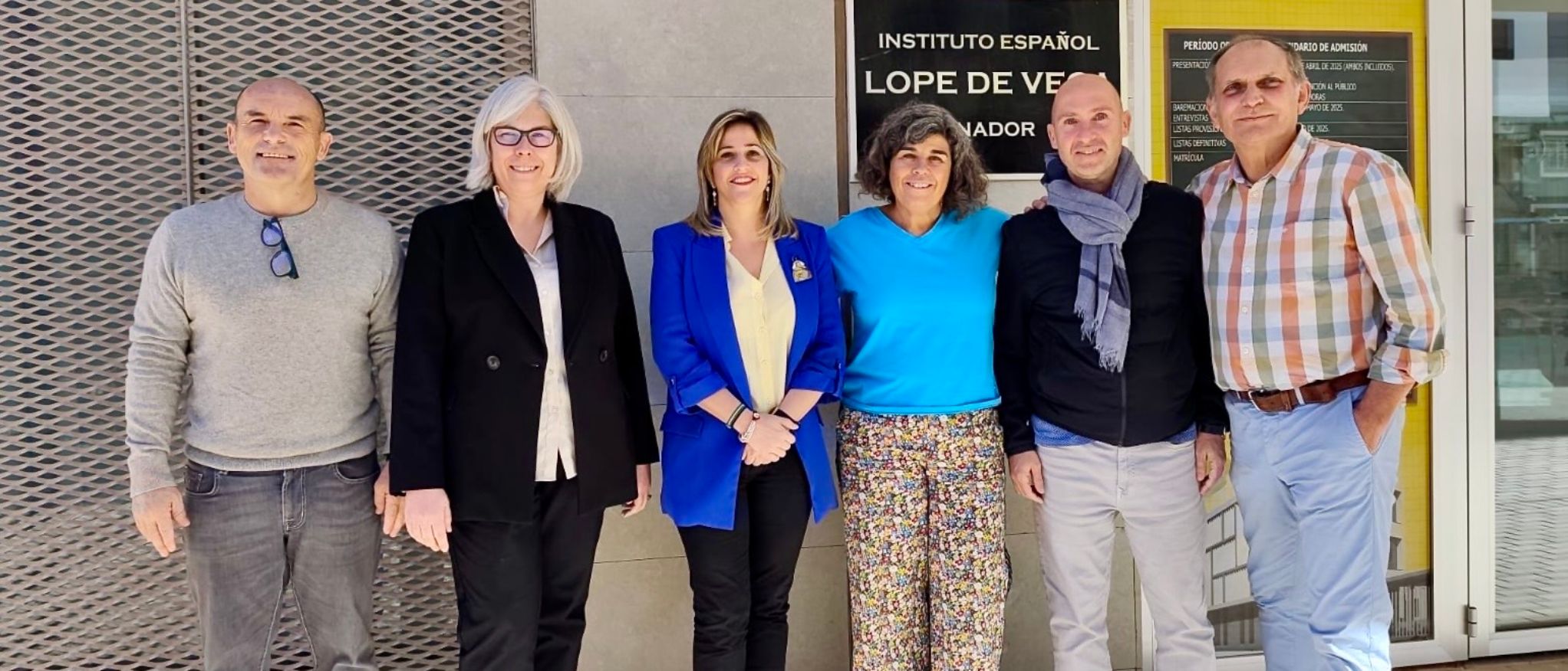 la Inspección Central junto al equipo directivo del CTEE Lope de Vega de Nador (Marruecos). 