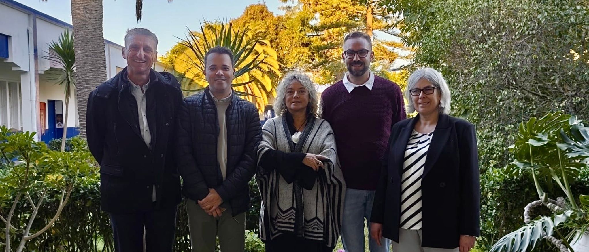 la Inspección Central junto al equipo directivo del CE Luis Vives de Larache (Marruecos).