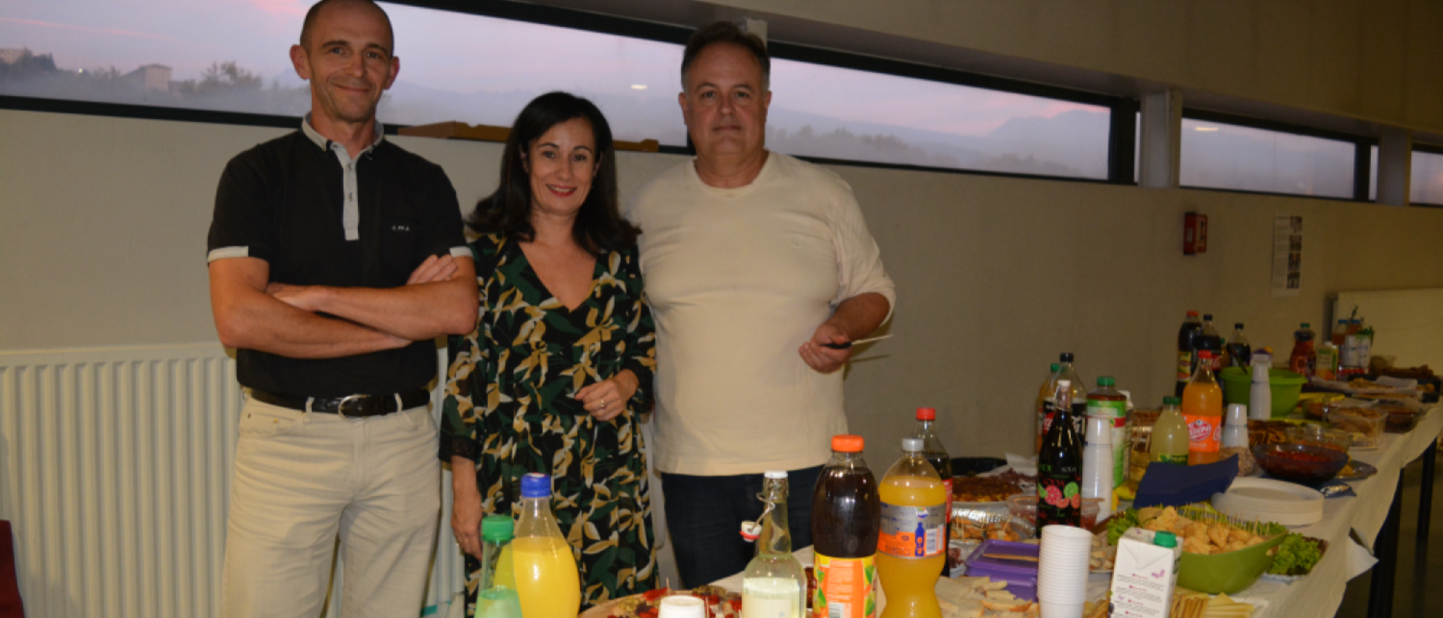 La Presidenta, el Tesorero y el Secretario de la APSEG en la celebración de los 30 años de la sección