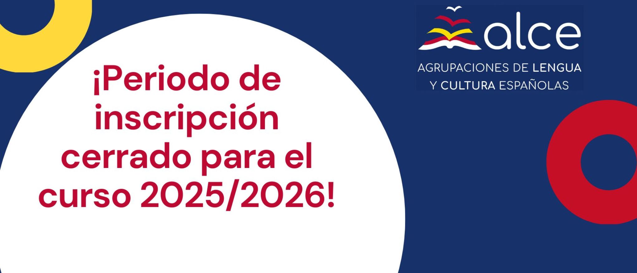 Periodo inscripción cerrado