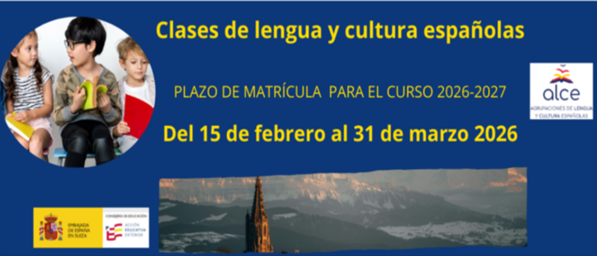 Inscripción matrícula ALCE 2026-2027