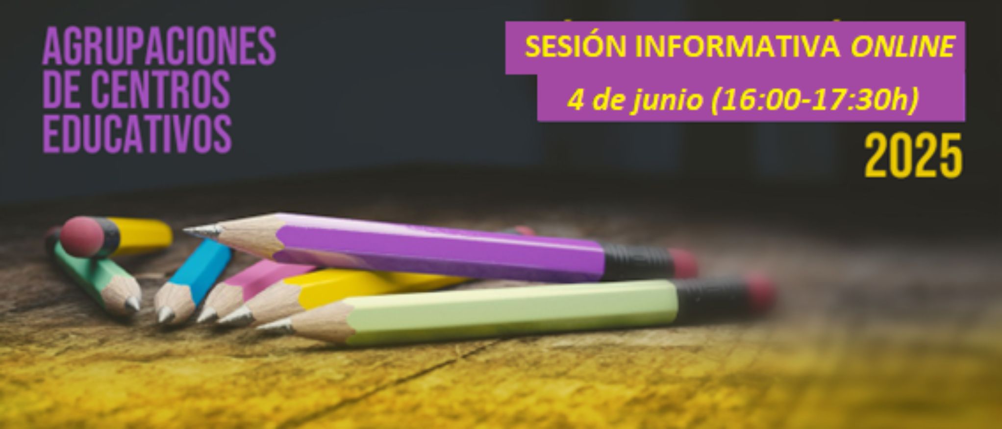 Banner de la convocatoria de ayudas a agrupaciones de centros educativos de 2025