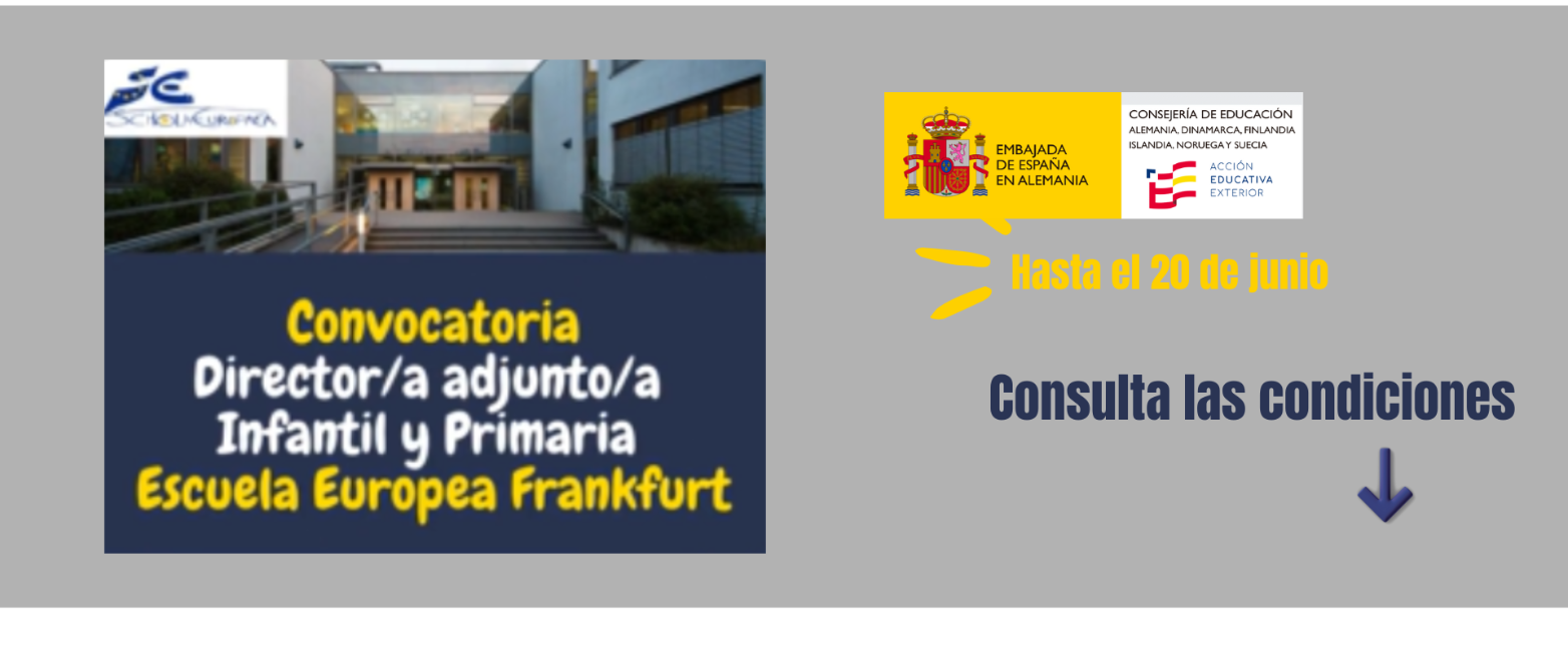 Convocatoria plaza director-a Escuela Europea de Fráncfort