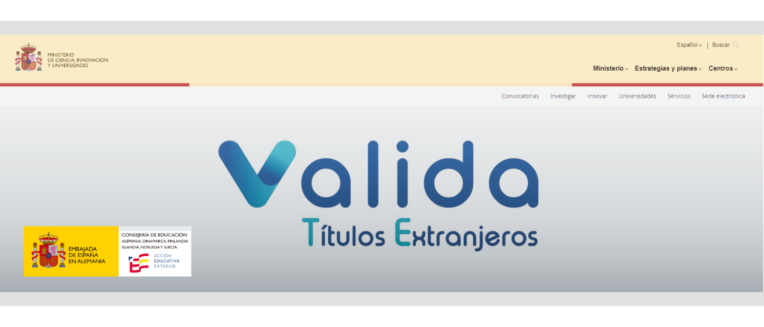 Portal de Reconocimientos de Títulos Universitarios Extranjeros