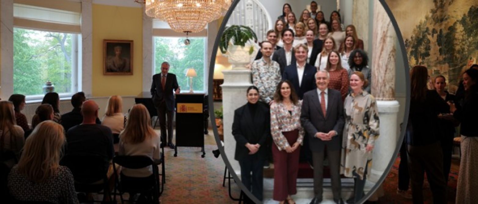 Reunión en la residencia de la Embajada de España en Suecia