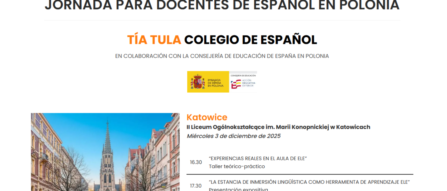 Jornada de formación ELE en Katowice.