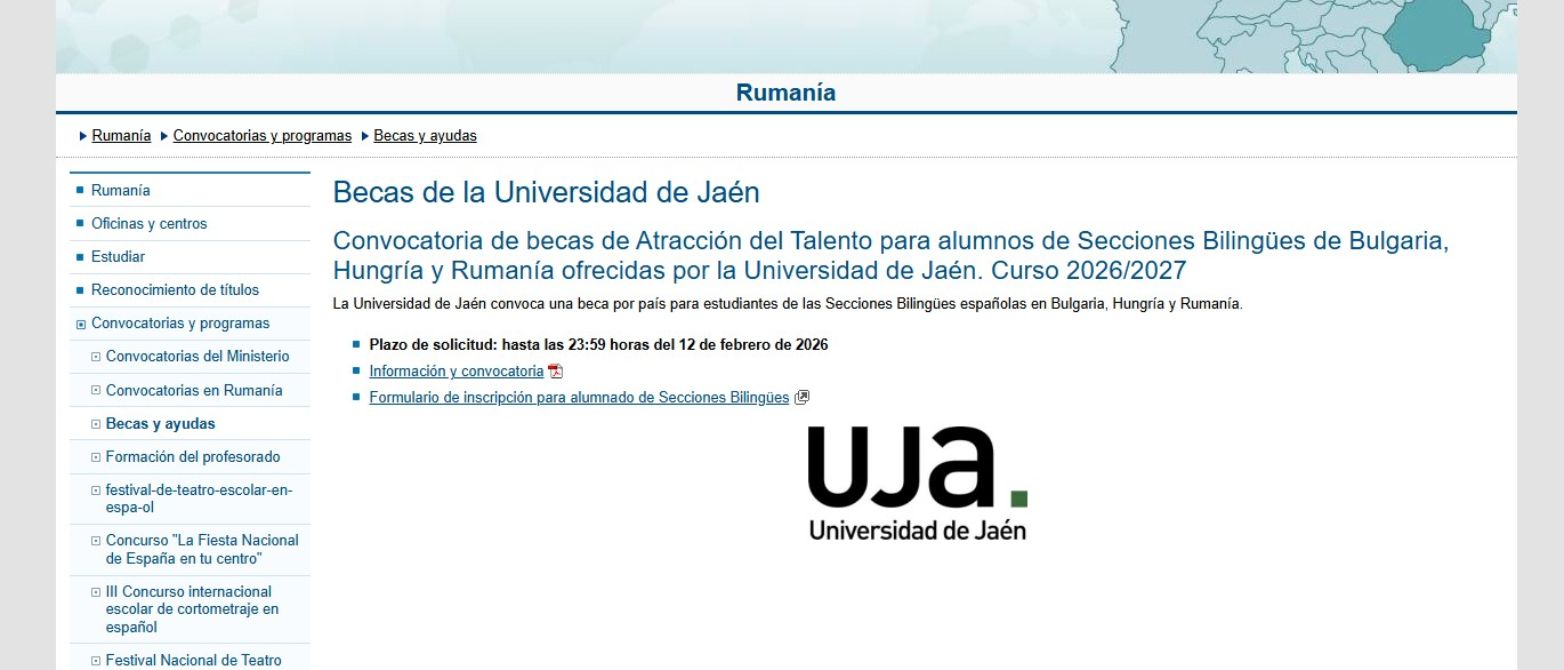Convocatoria de becas de la Universidad de Jaén