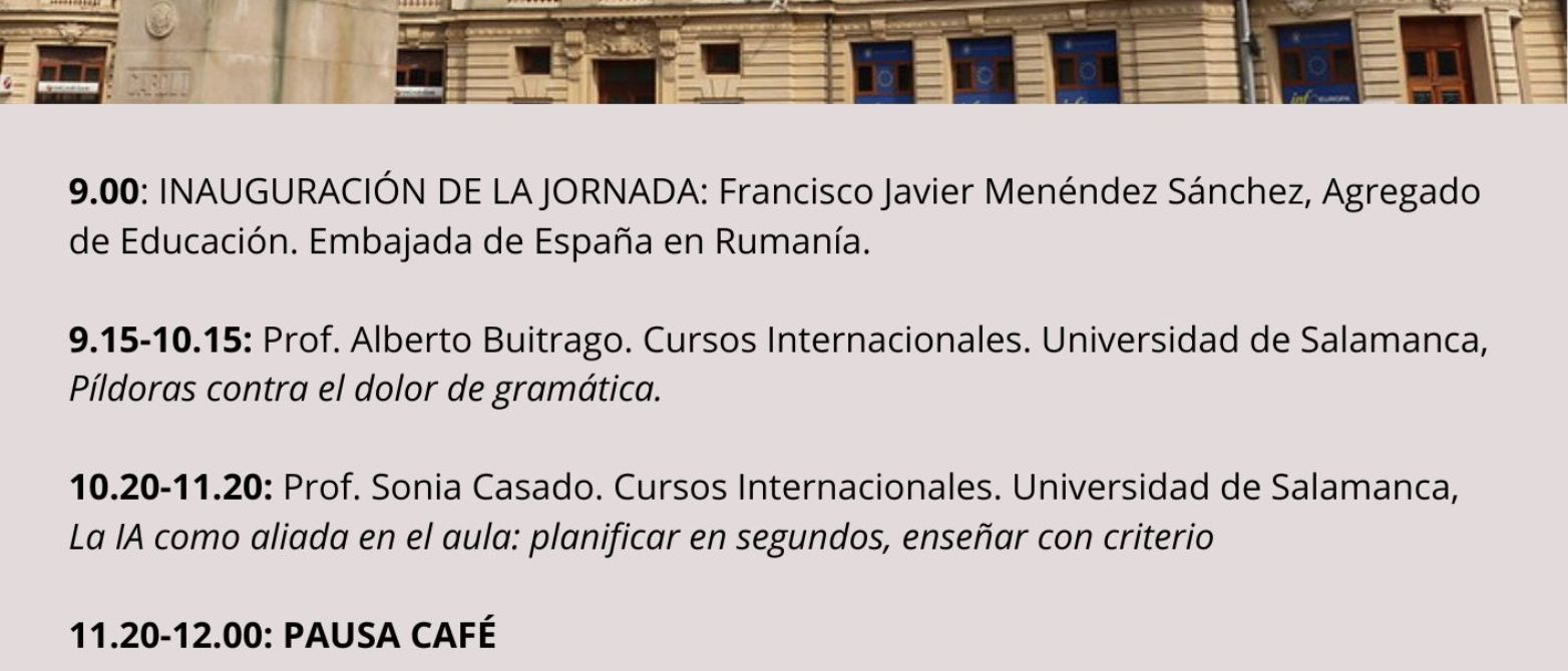 Jornada de formación para profesores de ELE en Bucarest