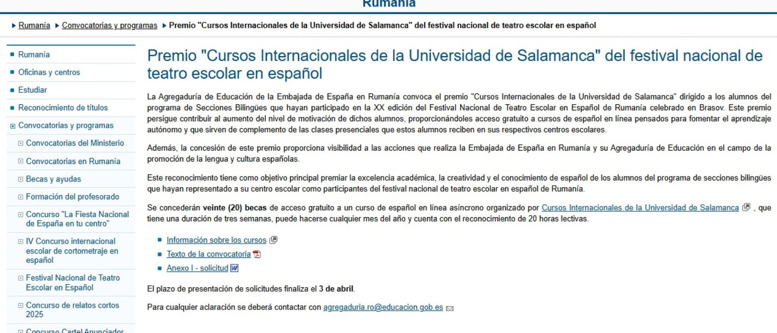 Premio cursos internacionales de la Universidad de Salamanca