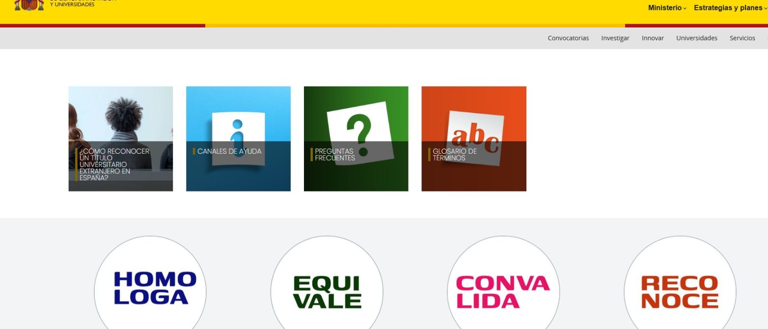 Valida-TE portal de reconocimientos de títulos extranjeros