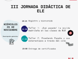 III Jornada Didáctica de ELE