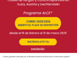 Abierto plazo de inscripción en ALCE curso 2025-26
