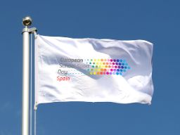 Bandera del día del deporte europeo