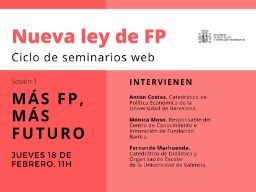 Ciclo de seminarios web sobre la nueva ley de FP