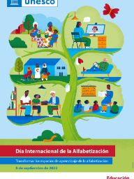 Cartel del día internacional de la Alfabetización